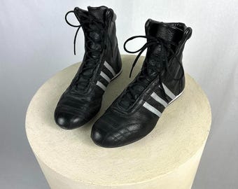 Adidas leather lacing boxing / wrestling boots