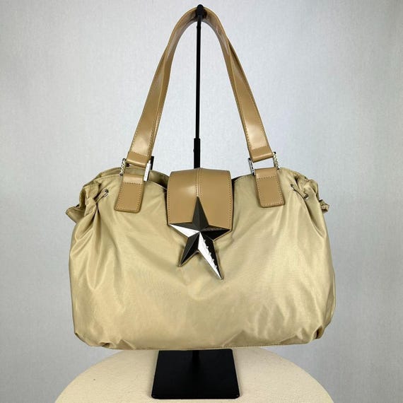 Thierry Mugler « ZENITH 7 » medium shoulder bag, in beige
