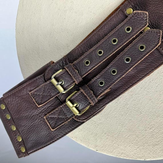 Utility gorpcore leather multipocket belt - image 5