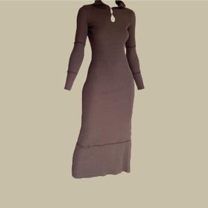 Maxi knitted ribbed dress by Cop Copine