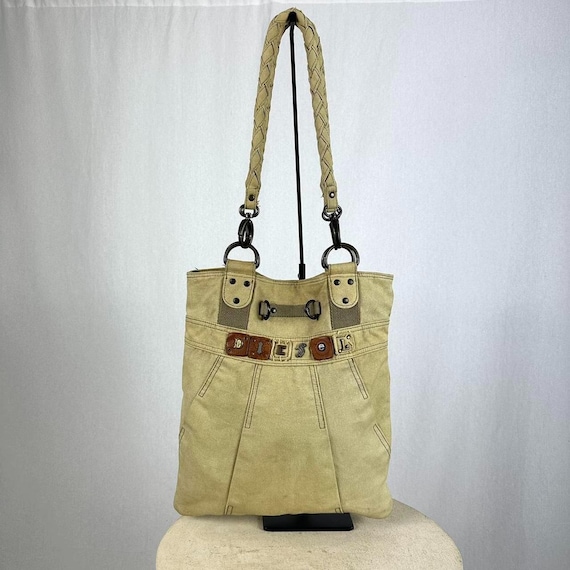 Vintage Diesel Archive Shoulder Bag, in Light Khaki / Beige