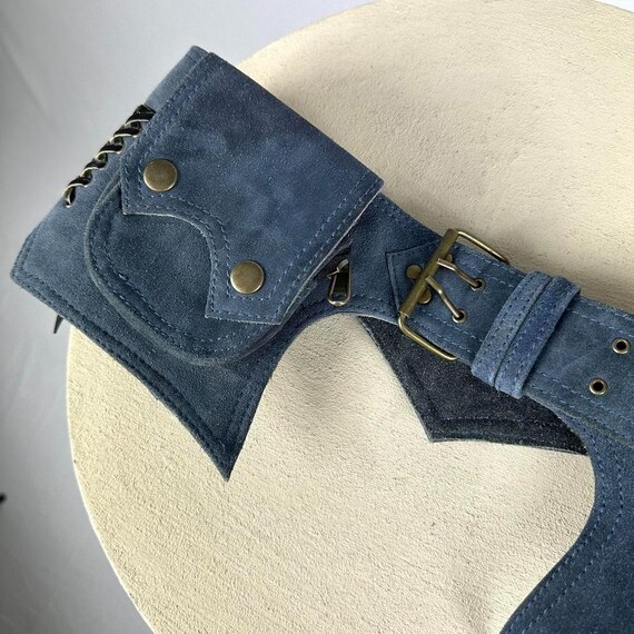 Boho utility leather multipocket belt - image 5