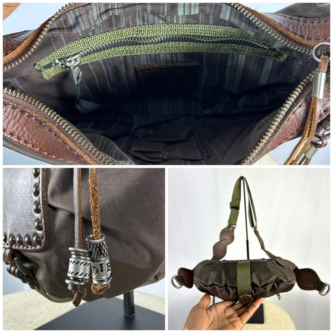 Diesel Archive Medieval Crossbody Shoulder Bag, Leather and