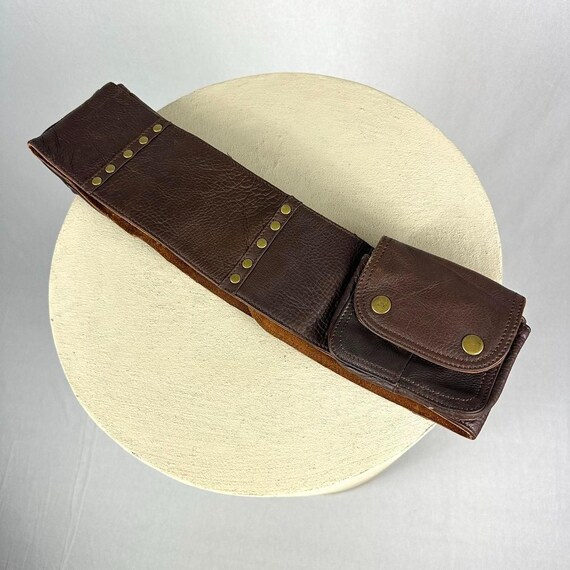 Utility gorpcore leather multipocket belt - image 3