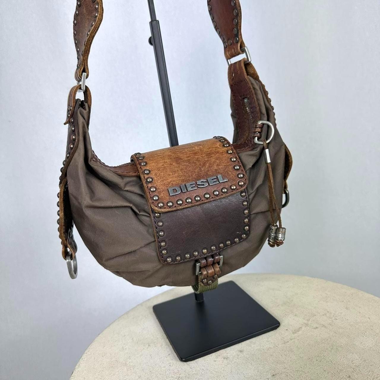 DIESEL レザー ボディバッグ フェード ブラウン y2k archive Diesel archive leather bag - Gem