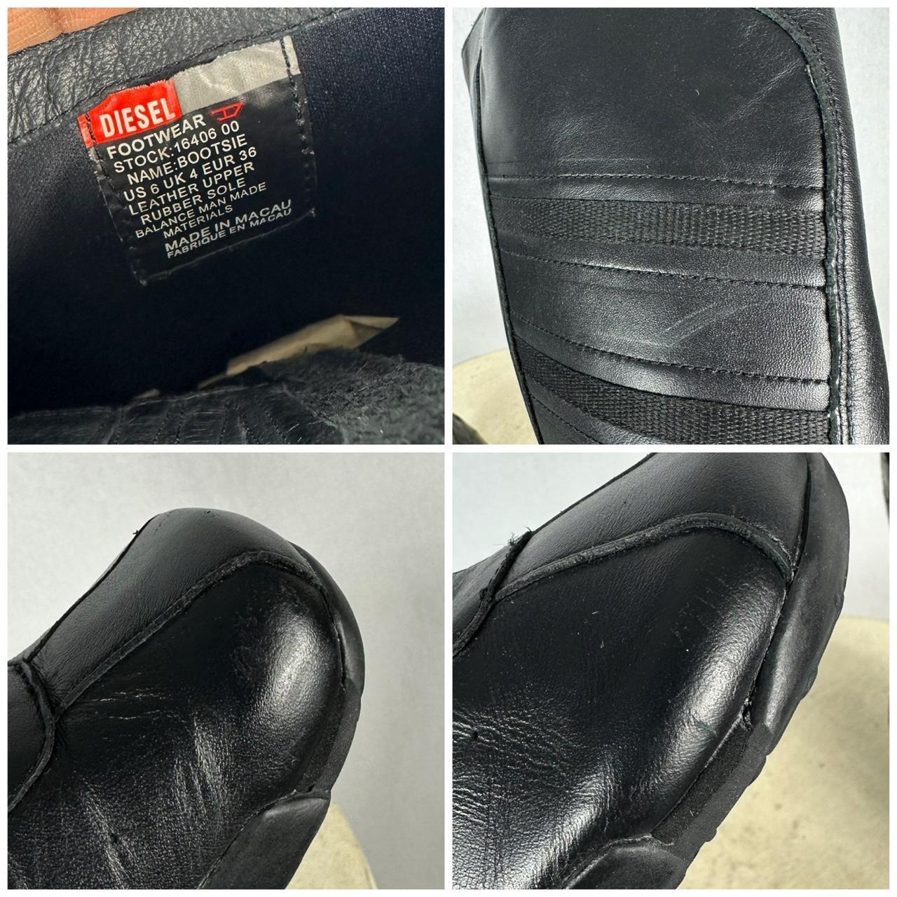 靴 DIESEL ARCHIVE black leather boots 41 DIESEL ARCHIVE black leather boots 41 - メルカリ
