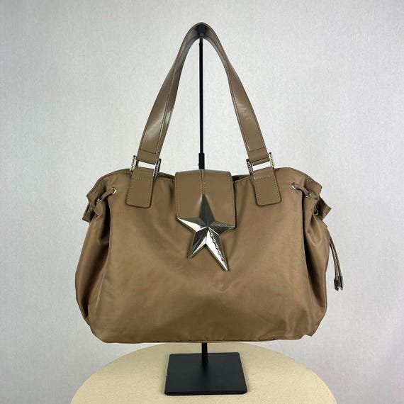 Thierry Mugler « ZENITH 7 » medium shoulder bag, in dark beige