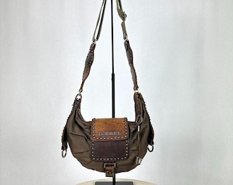 RARE Diesel Vintage Archive Medieval Buckle Brown Leather
