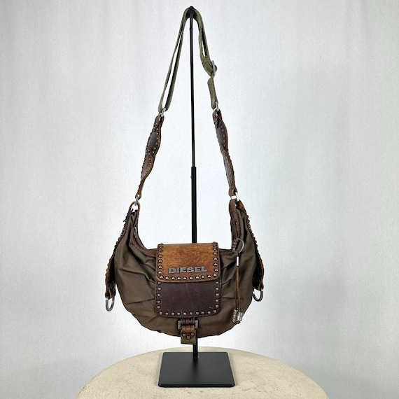 Diesel Archive Medieval Crossbody Shoulder Bag, Leather and Nylon