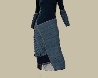 Cop Copine Archive Dress 90s French Designer Viscose Avant Garde