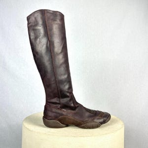 Archive Marithé + François Girbaud leather knee high boots, deadstock y2k brand new condition