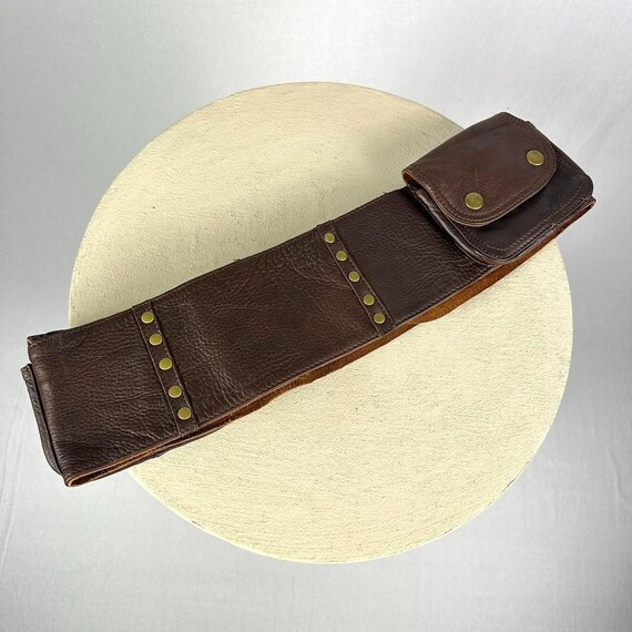 Utility gorpcore leather multipocket belt - image 4