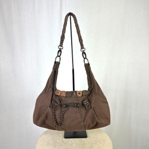 Sac porté épaule en toile y2k hobo Diesel, marron