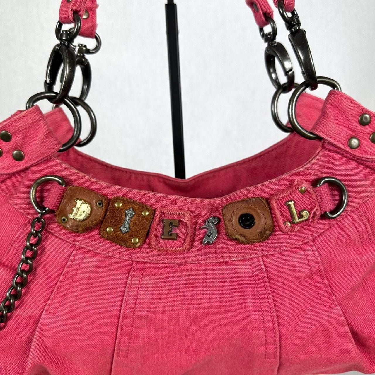 Vintage Diesel Archive Shoulder Bag, in Pink Canvas - Rare Colour