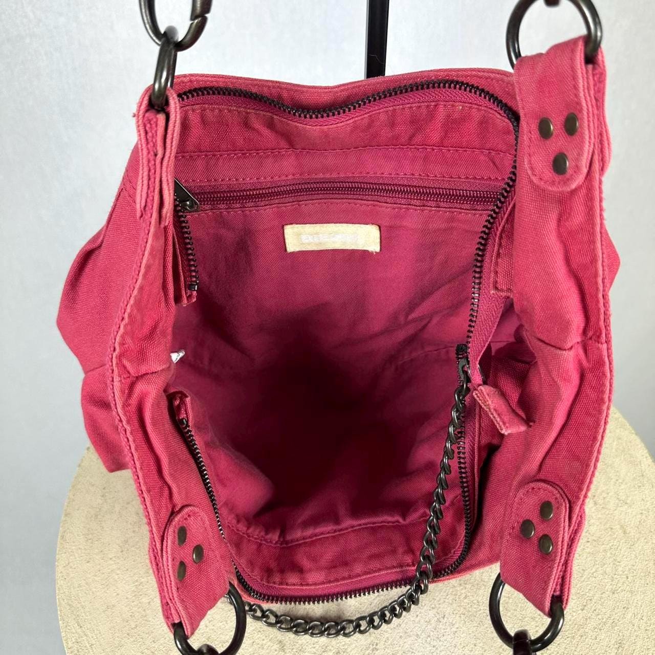 Vintage Diesel Archive Shoulder Bag, in Pink Canvas - Rare Colour