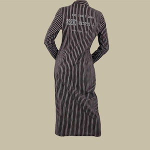 Archive Cop Copine maxi striped shirt dress, button up closure, vintage.