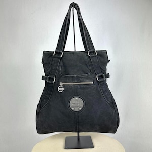 Diesel vintage black canvas shoulder bag