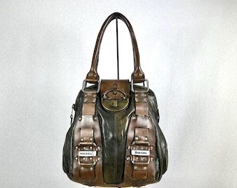 Diesel Archive Medieval Crossbody Shoulder Bag, Leather and Nylon