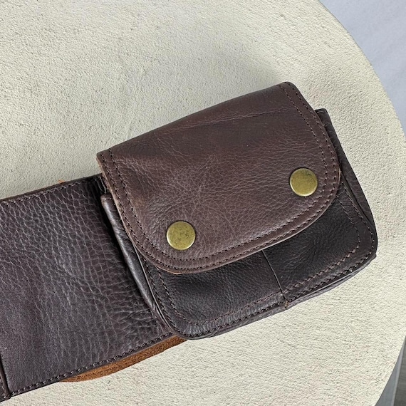 Utility gorpcore leather multipocket belt - image 7