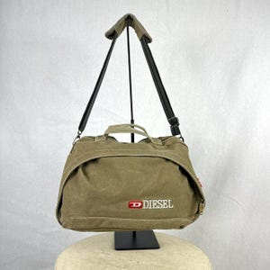 Diesel gorpcore multipocket crossbody bag in canvas