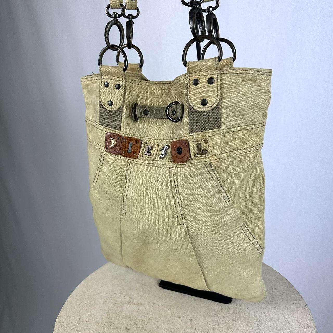 バッグ diesel archive washed shoulder bag Vintage Diesel Archive Shoulder Bag, in Light Khaki / Beige