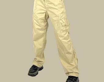 パンツ diesel archive baggy cargo pants y2k Vintage DIESEL Baggy Cargo Pants Khaki Deadstock W27 36 - Etsy