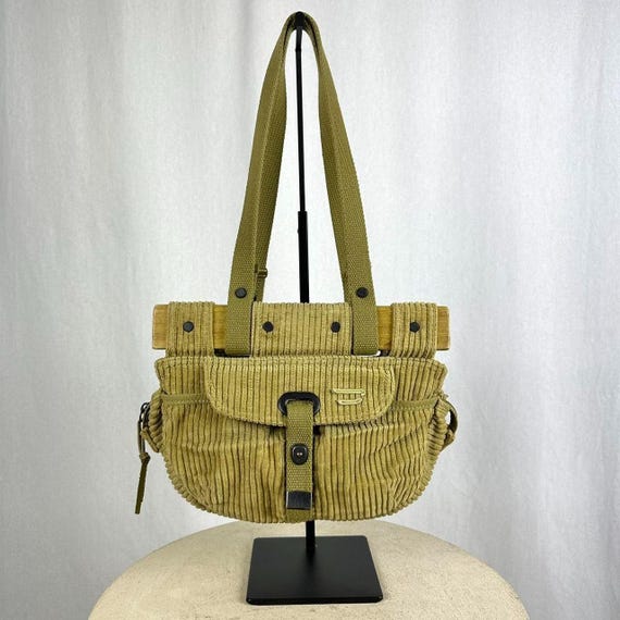 Buy Diesel Spare Parts Corduroy Y2k Shoulder Bag, in Green / Khaki Buy Diesel Spare Parts Corduroy Y2k Shoulder Bag, in Green / Khaki