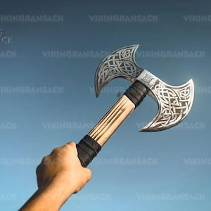 Functional Hand Forged Viking Axe made with Carbon Steel | Gift For Men and Women with Personalized Wooden Box Wedding Groomsmen Proposal