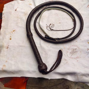 Handmade Kangaroo Leather Bullwhip: Indiana Jones Style, 4ft-12ft