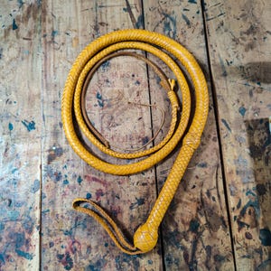 Handmade Cowhide Leather Bullwhip: Indiana Jones Style, 4ft to 12ft
