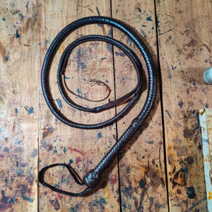 Handmade Kangaroo Leather Bullwhip: Indiana Jones Style, 4ft-12ft
