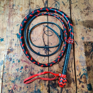 Handmade Cowhide Leather Bullwhip: Indiana Jones Style, 4ft-12ft