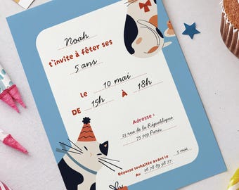 carte d'invitation anniversaire à télécharger