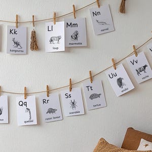 Abécédaire décoratif des animaux à imprimer