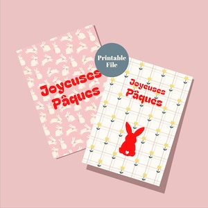 2 Cartes de Pâques imprimables Cartes de voeux pour Pâques