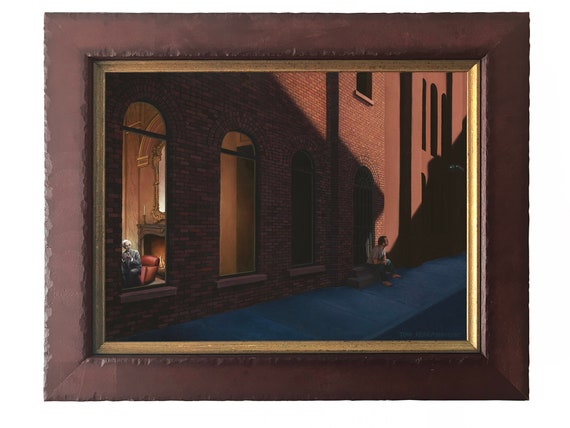 West 17th Street, Original Framed Oil Painting