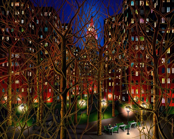 Stuyvesant Town NYC Signed, limited edition, Archival Ink Print, Giclée