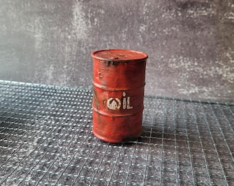 Rust Barrel Miniature – Handmade Game Decor, Mini Barrel Replica, Gaming Room Decor, Rust Fan Gift