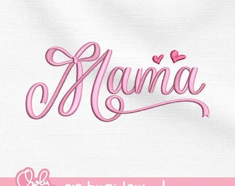 Mama Coquette Embroidery Design: Vintage Ribbon Bow (5 Sizes, Digital Download