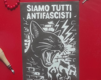 Linogravure Antifa
