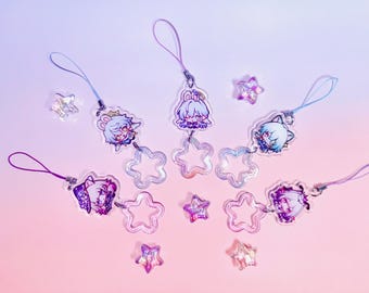 RESTOCKED Honkai Star Rail Phone Charm Keychain Strap with Free Holographic Sticker Gift (vol. 1)