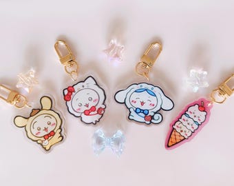 Chiikawa Charms Keychains with Free Holographic Sticker Gift