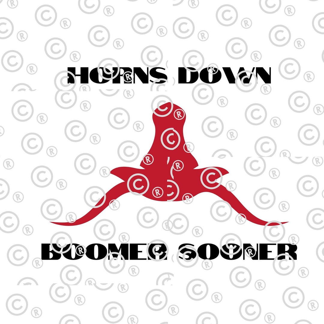 Boomer Sooner, Horns Down, Svg, Png, Digital Download Etsy