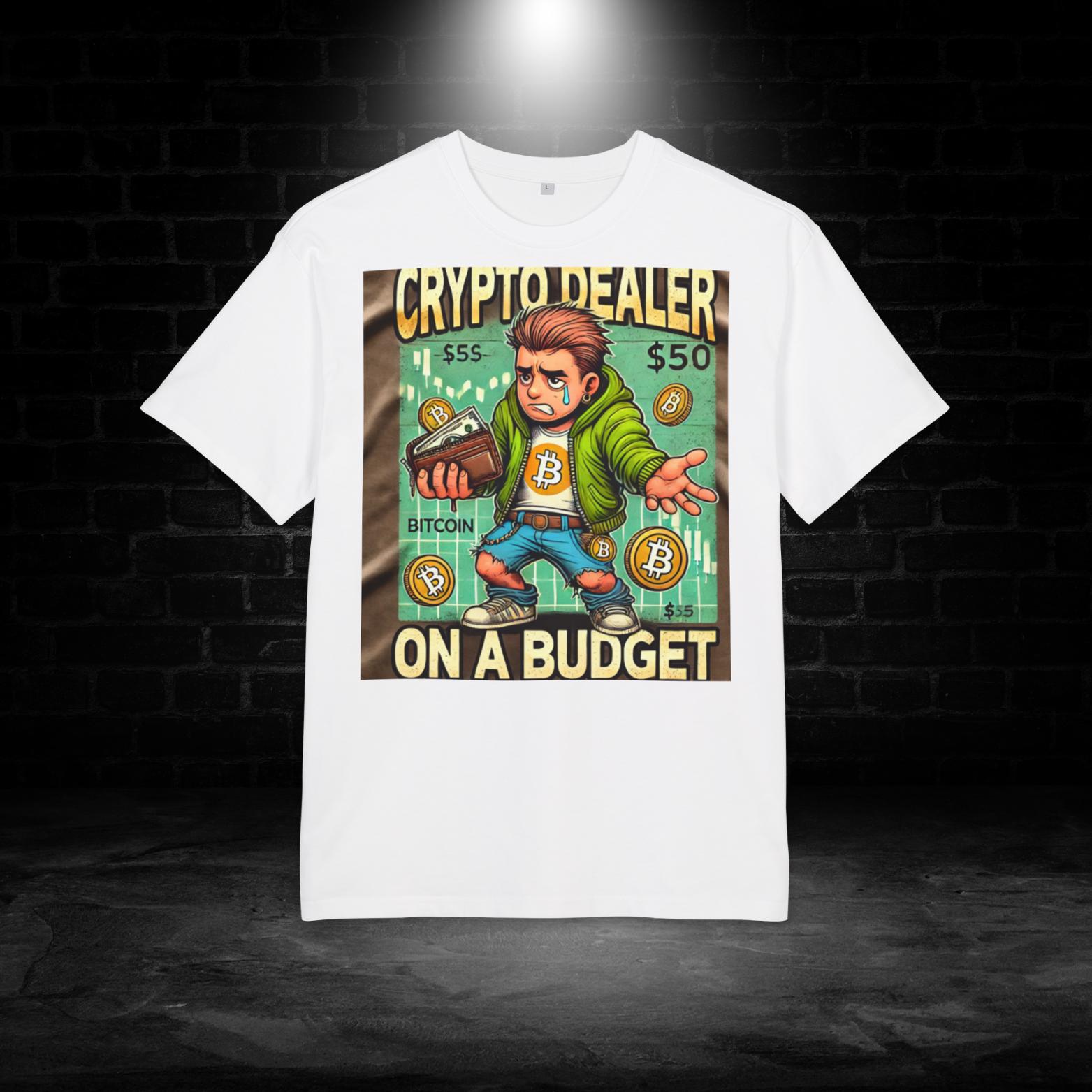 Crypto Dealer on a Budget T-Shirt – Funny Bitcoin Meme Shirt – HODL Crypto  Apparel – Blockchain Gift Idea – Budget Crypto Trader Tee