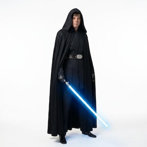 Luke Skywalker Jedi Knight Cosplay – Jedins återkomst i bomullstunika, morgonrock, läderstövlar