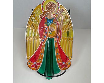 Vintage 1979 Hallmark Tree-Topper "Christmas Angel" Translucent Acrylic Angel 8"