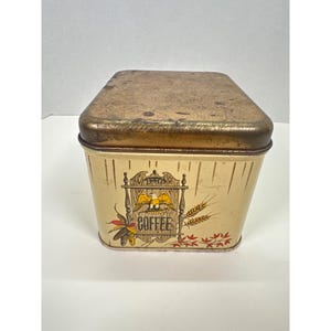 Vintage Cheinco Coffee Tin Canister, 1970&#39;s. Bicentennial, Full of Vintage Recipes