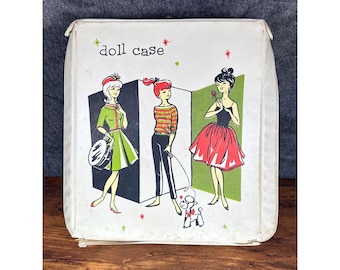Wit vintage poppenhoesje uit de jaren 60: 12,5 x 10 x 3 inch