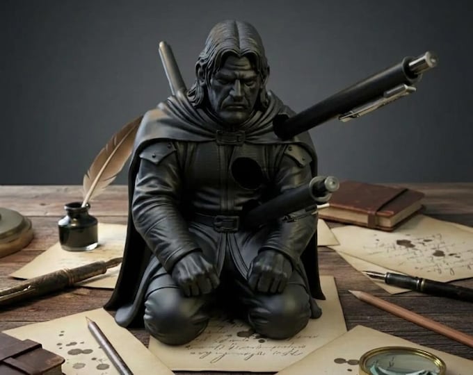 Featured listing image: Boromir Pen Holder / Lord of the Rings Gift / Funny Desk Accessory / Fantasy office decor accessories Birthday gift