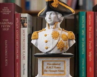 Admiral Horatio Lord Nelson -Vice-Admiral HMS Victory Bust Statue Nautical Themed Home Decor